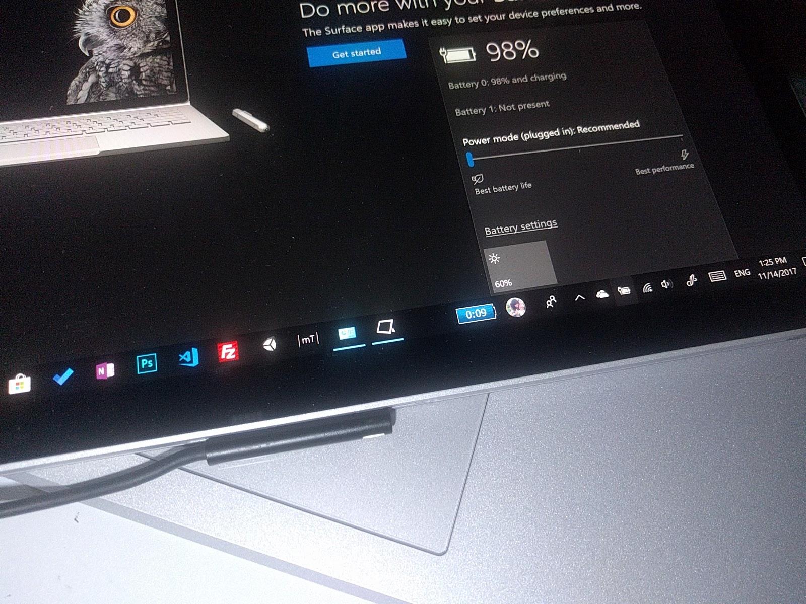Surface Book Clipboard (tablet section) charging directly